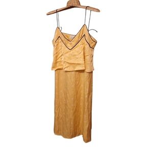 Second Female Glory Dress Layered Strappy Sun Flower Black White Small Fairycore